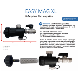 Euroacque 3/4 MF Filtre magnétique compact séparateur de saletés sous chaudière pour pièces de chauffe-eau - Product Image 3