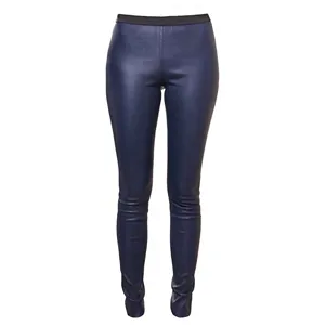 Nouvelle saison produit de vente en gros de haute qualité pantalon de nouveau style pantalon à taille haute pantalon à jambe droite en cuir ample pour les femmes - Product Image 1