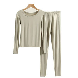 Calzoncillos largos para mujer a precio de fábrica, tela elástica de poliéster 100%, ropa interior térmica transpirable de invierno, superventas - Product Image 3