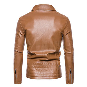 Men's <b>Winter</b> <b>Leather</b> <b>Jacket</b> Slim Fit High Quality Quick Dry Breathable Casual Customizable - Product Image 3