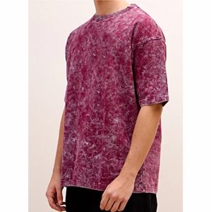 Camiseta para hombre personalizada para hombre, camiseta de lavado ácido, ropa de calle, camisetas de algodón 100% de Hip Hop con logotipo, camiseta de gran tamaño personalizada - Product Image 2