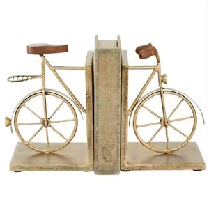 Sujetalibros de bicicleta negro hecho a mano de aspecto industrial para mesa al por mayor precio barato bajo MOQ sujetalibros de metal superventas - Product Image 2