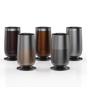 HAERS Stemless Rose Gold Wine Tumbler Champagne Cola Stainless Insulation Shaped coffee mug Cup
