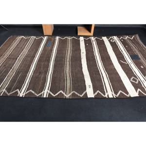 Alfombra clásica tradicional de lana marrón y blanca, alfombras de diseño de retazos de 6,1X10,6 pies, Alfombra de cabecera de látex rectangular para pasillo de 10mm para adolescentes - Product Image 3
