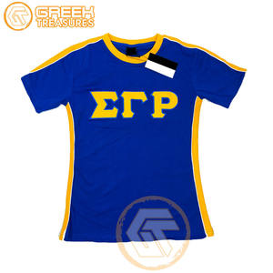 T-shirt en jersey de coton de haute qualité Sigma Gamma Rho femmes vêtements de sororité personnalisés respirant imprimé vêtements grecs été - Product Image 3