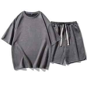OSTROWEARS ENTERPRISES Ensembles de vêtements d'extérieur style confort d'été pour hommes T-shirt et short surdimensionnés deux pièces - Product Image 2
