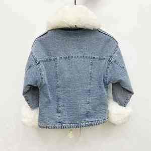 Women Trendy Denim Jacket Breathable Embroidered Custom Logo Cotton Filled Fur Design Streetwear - Product Image 2