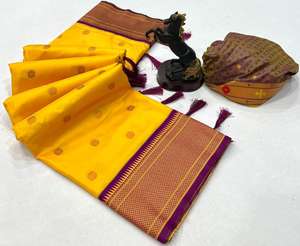 Fabricantes de Saris de Seda Paithani Kalanjali Narayanpet en India: Ropa Casual Reversible para Bodas y Diwali - Product Image 5
