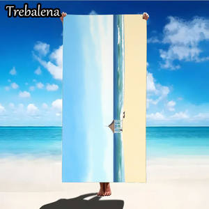 Telo Mare Ultra Morbido 30x60 Pollici con Fantasia Tropicale Eco-Friendly Jacquard Vista Oceano e Capanna da Spiaggia per l'Estate - Product Image 3