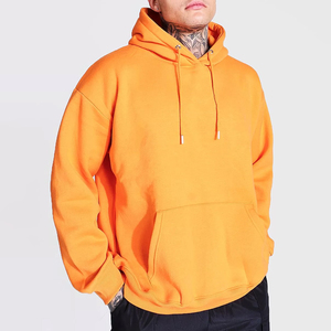 Sudaderas con capucha con logotipo personalizado de talla grande de algodón 100% de punto de gran tamaño bordado de peso pesado de invierno para hombre - Product Image 4