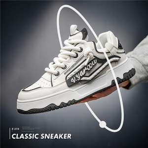 High Quality Sporty <b>Casual</b> Sports <b>Shoes</b> <b>Men</b> Thick Sole Platform Lace <b>White</b> Walking Soft Comfort Summer Spring Fashion <b>Shoes</b> - Product Image 2