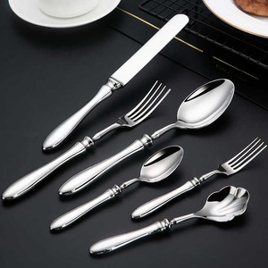 Ensemble de couverts de restaurant New Home couverts en acier inoxydable gaufré pour la vaisselle de mariage et de fête cuillère et fourchettes de service - Product Image 3