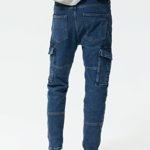 Men <b>Denim</b> Slim Fit Cargo Pants Multi-Pocket Design OEM Service Durable/Breathable <b>Material</b> Comfortable Relaxed Fit Custom Colors - Product Image 3
