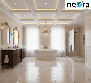 Azulejos de Porcelana Noruega Ivory de 600x600 mm, 8 mm, Acabado Mate, Antideslizante, Tipo Ladrillo Refractario, para Pisos y Paredes de Sala de Estar - Product Image 2