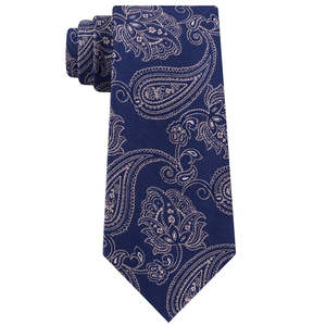 Cravatta Paisley da Uomo Michael Kors 100% Seta Blu Taglia Regolare Casual Floreale Jacquard a Pois a Righe in Lana Poliestere Confezione Regalo - Product Image 1