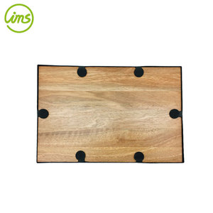 Plateau à Fruits en bois d'acacia Rectangle de 13.7 pouces revêtement métallique - Product Image 5