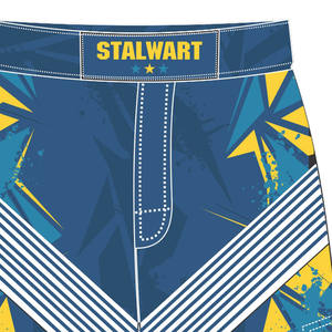 Pantalones cortos de boxeo sublimados con cordón para hombre de poliéster 100% al por mayor diseño personalizado pintado antiarrugas - Product Image 6