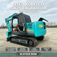 Excavatrice sur chenilles Kobelco SK75-8, 7,5 tonnes, compacte, hydraulique, d'occasion, pour travaux de construction, aménagement paysager et terrassement