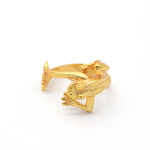 <b>Boho</b> Frog <b>Ring</b> 18k Gold Plated Brass <b>Ring</b> Animal Theme <b>Ring</b> Wholesale <b>Ring</b> for women - Product Image 1