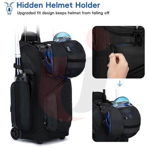 2020 nuevo modelo de bolsas de béisbol con 4 asas estilo informal forro de poliéster duradero cierre de cremallera y patrón de letras - Product Image 4