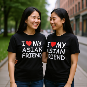 T-shirt a maniche lunghe I Love My Asian Friend - Product Image 3