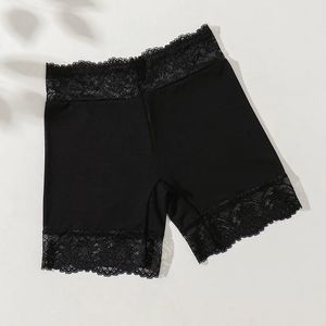 Femmes taille haute sécurité Shorts culottes été mince dentelle maille gaze sous-vêtements respirant grande taille sans Trace Leggings - Product Image 2