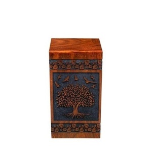 Urna de madera para humanos Caja de madera Cenizas de cremación Caja de entierro de mascotas Urna personalizada grande - Product Image 1