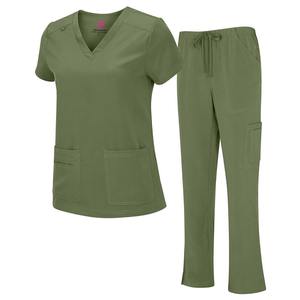 Nuevo uniforme de fregado estilo Stretch Scrub Tops Scrubs Stretch Uniform Sets Hospital Medical - Product Image 5