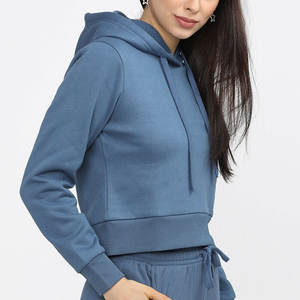Nuevo diseño, la mejor llegada, Top corto de secado rápido para mujer, Sudadera con capucha, talla Regular, precio bajo, tela cómoda, Top corto para mujer, Sudadera con capucha - Product Image 2