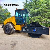 LTMG Machine de construction de routes Compacteur à double tambour de 12 tonnes Rouleau de route LTC120 à vendre