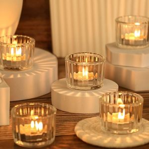 Custom Glass Candle Jars 2024 New Candle Cups <b>clear</b> High Borosilicate Glass Candle Jar - Product Image 3