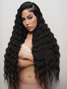 Extensions de cheveux de vague brute Remy indien de haute qualité extrémités dessinées simples Temple trame cheveux de vague de balançoire excellents cheveux de vague noire - Product Image 5