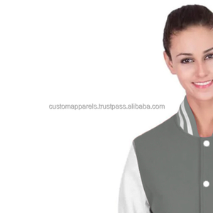 เสื้อแจ็คเก็ตวาร์ซิตี้ผ้าฝ้ายฟลีซทรงเข้ารูปสำหรับผู้หญิง สไตล์ลำลองทันสมัย ใส่ได้ทุกวัน สตรีทแวร์ ลายตัวอักษร - Product Image 5