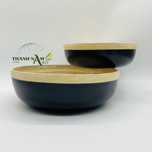 Ensemble de saladiers en bois de bambou réutilisables d'usine 100% plateau de cuisine jetable écologique léger fait à la main naturel personnalisé - Product Image 1