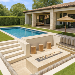 Casa familiar piscinas acrílicas personalizadas Ventana de vidrio grande diseño Modular Patio fibra de vidrio sofá prefabricado piscina al aire libre para el hogar - Product Image 2