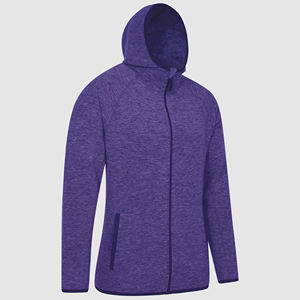 Vêtements de sport pour hommes Veste de survêtement décontractée zippée avec poche Vente en gros Veste de sport respirante à capuche coupe-vent pour entraînement de fitness - Product Image 3