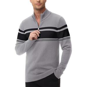 Nuevos suéteres transpirables de lana 100% para hombre, Jersey de invierno, suéteres de punto personalizados de manga larga con cuello redondo de Color sólido suelto para hombre - Product Image 2