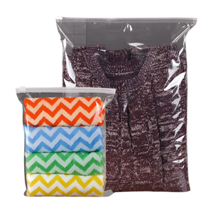 Highly <b>Waterproof</b> Transparent Plastic Zipper Bag Good Choice for <b>Socks</b> Packaging for Shipping Wholesale From Factory - Product Image 4