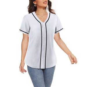 Factory's Hot Unisex Hip Hop Camisetas Hombres Béisbol Botón Jersey Deportivo Transpirable Antiarrugas Camiseta corta para hombres - Product Image 6