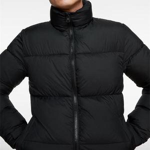 Veste bombardier noire épaisse pour hommes hiver chaud fermeture à glissière vêtements d'extérieur confortable col montant coton respirant grande taille - Product Image 5