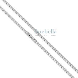 Hip Hop 925 Plata 14K Chapado en oro Cadena cubana Collar de 3mm de ancho VVS Moissanite Venta caliente Collar de cadena cubana - Product Image 3