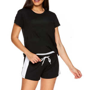 Ensembles de shorts d'été 2 pièces personnalisés de haute qualité pour femmes Ensemble chemise et short à manches courtes de style décontracté Fabriqué au Pakistan OEM - Product Image 6