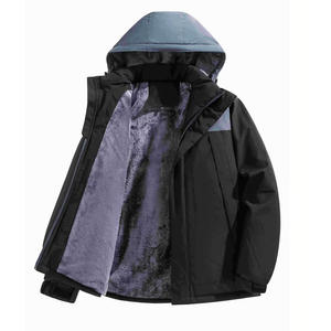 Chaqueta de esquí OEM para hombre con impresión de logotipo de capa interior aislada de tela impermeable de ajuste personalizado y opciones de etiqueta privada - Product Image 4