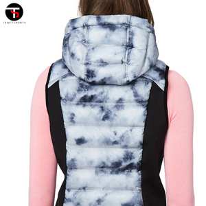 Chaleco acolchado con capucha para mujer de alta calidad, chaquetas sin mangas con sublimación, ropa de mujer transpirable de estilo de algodón a la moda - Product Image 3