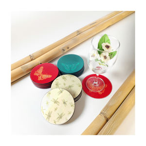 VietnamFactory VietnamCrafts - Anillos para Servilletas y Posavasos de Laca Tradicional Hechos a Mano, Ecológicos, Tamaño Personalizado, Material Natural - Product Image 1