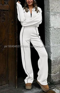Chándal de dos piezas para mujer otoño 2025, sudadera de manga larga con cremallera, pantalones largos, conjuntos de chándal para correr - Product Image 3