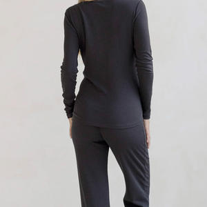 ชุดนอนแขนสั้นผ้าซาตินชุดนอนของผู้หญิงชุดนอนสีพื้นชุดนอนผู้หญิงใส่นอนตอนกลางคืนชุดนอนสตรีตั้งครรภ์และชุดอยู่บ้าน - Product Image 5