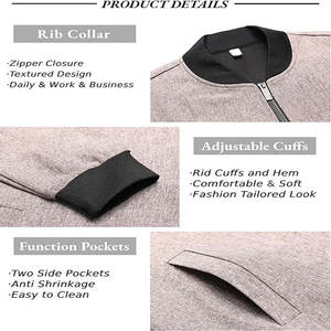 แจ็กเก็ตผ้าฟลีซซอฟต์เชลล์สำหรับผู้ชายกางเกงยีนส์สไตล์วินเทจน้ำหนักเบามีซิปด้านหน้าติดป้ายได้ตามต้องการฤดูหนาว - Product Image 5