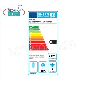 อุปกรณ์ทำความเย็นสำหรับครัวเชิงพาณิชย์ Forcar GN2100BT ตู้แช่แข็งแบบ 2 ประตู อุณหภูมิ-18/-22 องศาเซลเซียส ระดับ D ใช้ก๊าซ R290 - Product Image 2