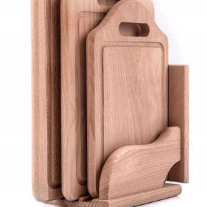 Planche à découper rectangulaire en bois d'acacia massif, fabriquée à la main, écologique, lavable au lave-vaisselle, prix abordable - Product Image 2